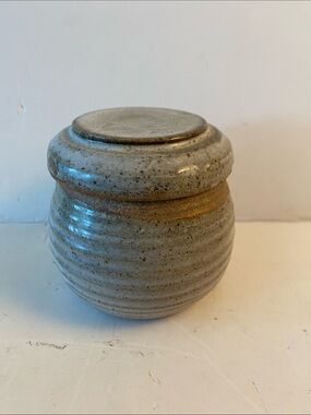Handcrafted Butter Bell Ceramic Lidded Jar - Neutral Home Accent